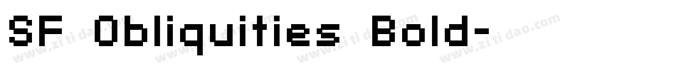 SF Obliquities Bold字体转换